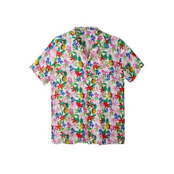 Papaya Graphic Rayon Short Sleeve Shirt
