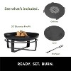 Good Directions Viking 32" Outdoor Fire Pit with Grill Plate and Cover Lid Black - 4 of 4