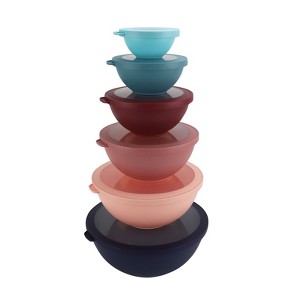 COOK WITH COLOR  Mixing Bowls with Lids 12 Piece Set NAVY - 1 of 3