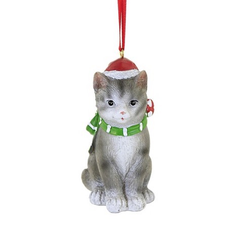 Transpac 3.75 In Christmas Kitty Ornament Cute Cat Holiday Tree ...