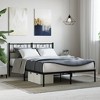 vidaXL Stylish Black Metal Bed Frame - Robust Design with Headboard, Under-Bed Storage - 2 of 4