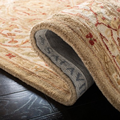Moss and Beige 5' x 8' Hand-Tufted Wool Area Rug