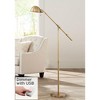 360 Lighting Traditional Pharmacy Floor Lamp with USB Charging Port 55" Tall Brass Dome Shade Adjustable Arm for Living Room Reading - 2 of 4