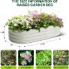 2pcs Raised Garden Beds Outdoor Kit, Galvanized Oval Planter Box, Metal Bottomless Elevated Garden Boxes Set for Planting - 2 of 4