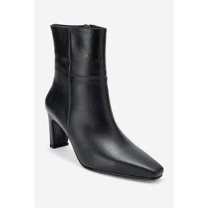 Elias - Black Genuine Leather Block Heel Boot (Women) | Forever & Always Shoes - 1 of 4