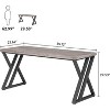 Okak Modern Large Executive Desk Office Computer Desk with Thick Metal Legs,Heavy Duty Business Conference Table for Office,Studio - 4 of 4