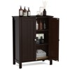 Tangkula Bathroom Storage Cabinet Floor Storage Freestanding Organizer Cabinet Black/Gray/Brown - 4 of 4