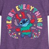 Girls' - Lilo and Stitch - Christmas Merry Everything Fitted Short Sleeve Graphic T-Shirt - 2 of 4