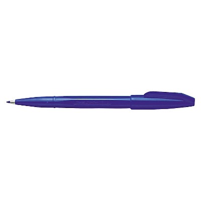 12pk Pentel Sign Pen Porous Point Capped Water-Based Pen, Blue Ink, Fine