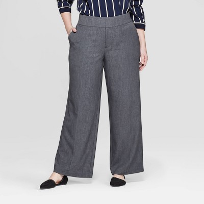 women's plus size gray pants