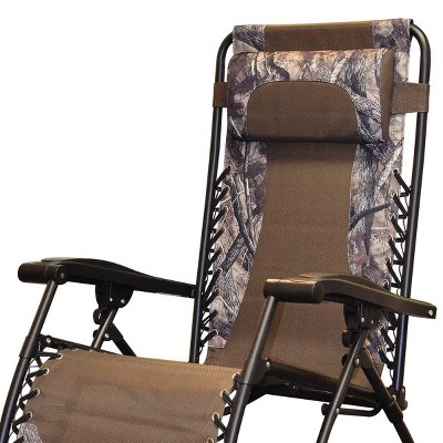 Camouflage Zero Gravity Steel Frame Outdoor Lounger with Armrests