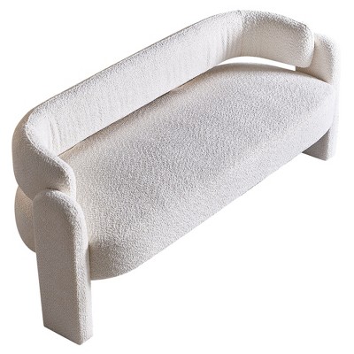 75.59" Modern Boucle Sofa, Plush 3-Seater with High-Density Foam & Solid Wood Frame, Easy 10-Min Assembly"