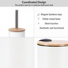 Evideco French Home Goods Bathroom Set with Bamboo Lid - Matte Metal Trash Can and Toilet Brush - 4 of 4