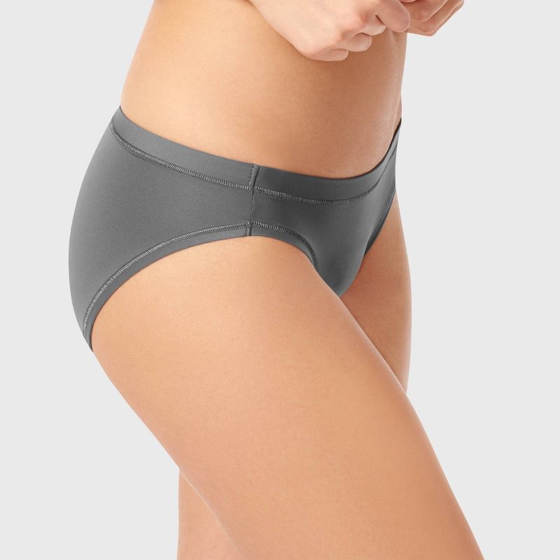Hanes Premium Women's Cool & Comfortable Microfiber Bikini Panties 4pk, 4 of 5