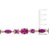 EVERLY JEWELRY | Yellow Plated Sterling Silver 16.95 CT TGW Created Pink Sapphire Necklace, 18"+1"ext - 2 of 4