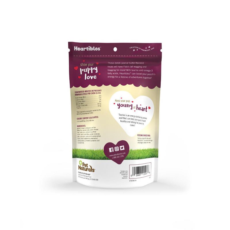 Pet Naturals Heartibles Treats, Heart Healthy Peanut Butter Flavor Dog Chews, 50 ct, 2 of 4