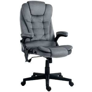 6 Point Executive Office Chair with Heat, Velvet High Back Vibrating Massage Office Chair - 1 of 4