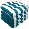 Havana Stripe Patio Cushions Outdoor Chair Pads Thick Fiber Fill Tufted 19" x 19" by Sweet Home Collection® - 3 of 4