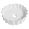 JONATHAN Y Atelier 15 in. Round Art Deco Contemporary Scalloped Ceramic Bathroom Vessel Sink - 2 of 4