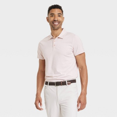 Men's Striped Polo Shirt - All In Motion™ Pink S : Target