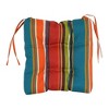 Blazing Needles, 16-inch Spun Polyester Patterned Outdoor Square Tufted Chair Cushions (Set of 4) - 2 of 2