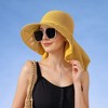 Anna-Kaci Womens Mesh Panel Wide Brim Sun Hat with Back Flap UV Protection and Tie Detail for Outdoor Activities - 3 of 4