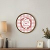 Creative Products Always and Forever Plaid Wreath 20 x 20 Round Brown Framed Print - 4 of 4