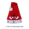 Unique Bargains Christmas Hat Polyester Non-Woven Fabric Red 11.81"x15.35" 1 Pc - 3 of 4