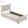 Twin Size Upholstered Platform Bed Velvet Upholstered Bed - 4 of 4