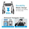 Zeus & Ruta Foldable Rollator Walker with Seat, 8'' Wheels, 6-Position Height, Aluminum & Carbon Steel - 4 of 4