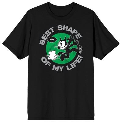Felix Best Shape Of My Life Adult Black Crew Neck Short Sleeve T-shirt
