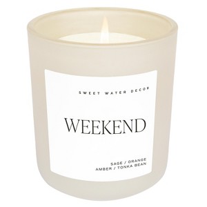Sweet Water Decor Weekend 15oz Tan Matte Jar Soy Candle - 1 of 3