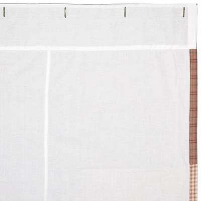 Crosswoods Patchwork Green and Brown Cotton Shower Curtain, 72x72