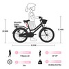 NicBex 20"Step-Through Girls Bikes with Woven Baskets for Aged 7-10,Steel Frame,City Bicycles,Front V Brake,Sturdy Rear Luggage Carrier - 3 of 4