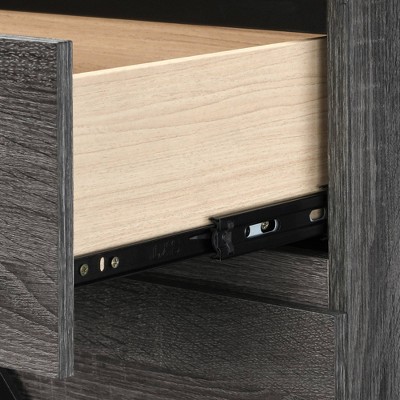 Micah Gray and White 2-Drawer Modern Nightstand with Marble Top
