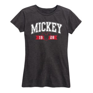 Women's - Disney - Mickey 1928 Collegiate Short Sleeve Graphic T-Shirt - 1 of 4