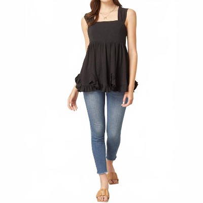 Women's Square Neck Babydoll Top - entro