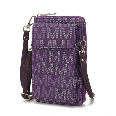 MKF Collection Cossetta Cell Phone Crossbody Wristlet Handbag Vegan Leather Versatile Multi-Use Phone Holder by Mia K