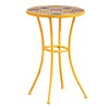 Iron Patio End Side Table with  Ceramic Tile Table Top for Garden Balcony Yard - 4 of 4