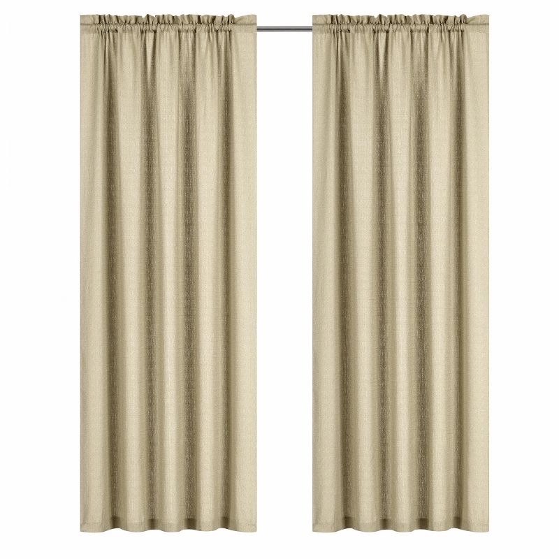 Kate Aurora Living Textured Crepe Sheer Single Window Curtain Treatments And Valances, 2 of 7