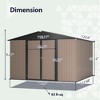 10' x 10' Metal Storage Shed for Ourdoor, Steel Yard Shed with Design of Lockable Doors, Utility and Tool Storage for Garden, Backyard,Outside use - 2 of 4