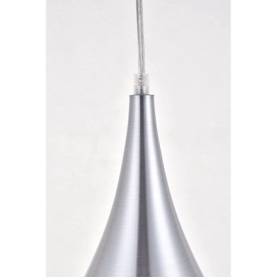 Burnished Nickel Teardrop Plug-In Pendant Light