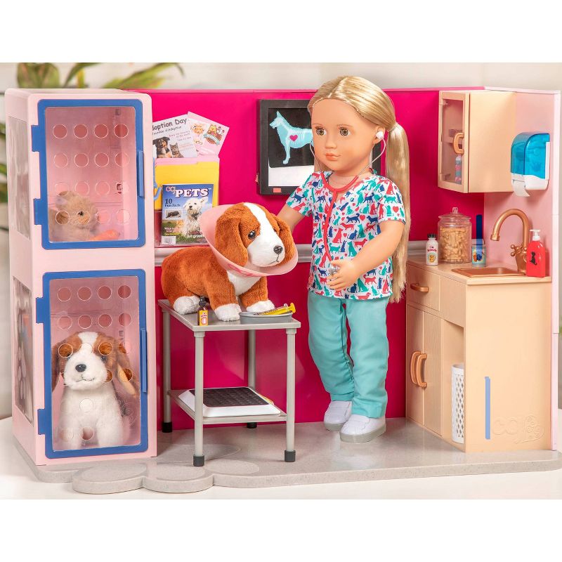 Our Generation Healthy Paws Vet Clinic Playset in Pink with Electronics for 18&#34; Dolls, 6 of 13
