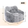 NicBex Giant Bean Bag Chair for Adults,Bean Bag Couch with Armrests,Comfy Chair Stuffed High-Density Foam,Lazy Sofa for Living Room&Bedroom - 3 of 4