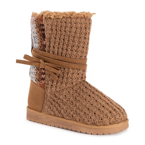 Essentials By Muk Luks Women's Clementine Boots - Camel Plaid, 7 : Target