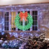 Yaheetech Pre-lit Outdoor Christmas Wreath with Lights for Front Yard, Porch, Garden, Home - 2 of 4