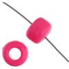 John Bead 1000 Pieces 9mm Plastic Crow Beads Hot Pink Pony Bead for DIY Arts and Crafts Making Supplies - 2 of 3