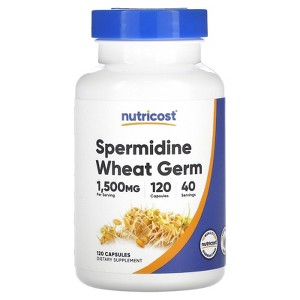 Nutricost Spermidine Wheat Germ, 1,500 mg, 120 Capsules (5 mg per Capsule) - 1 of 2