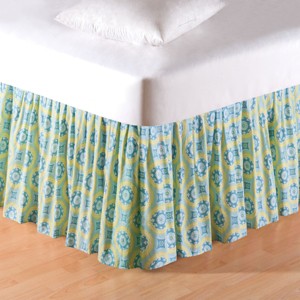 C&F Home Delilah Blue Twin Bed Skirt Drop Length: 18 inches - 1 of 1