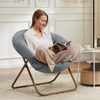 NicBex Faux Fur Papasan Chair,Upholstered Living Room Chairs with Anti-Slip Leg,Modern Saucer Chair,Accent Chairs for Living Room - 2 of 4